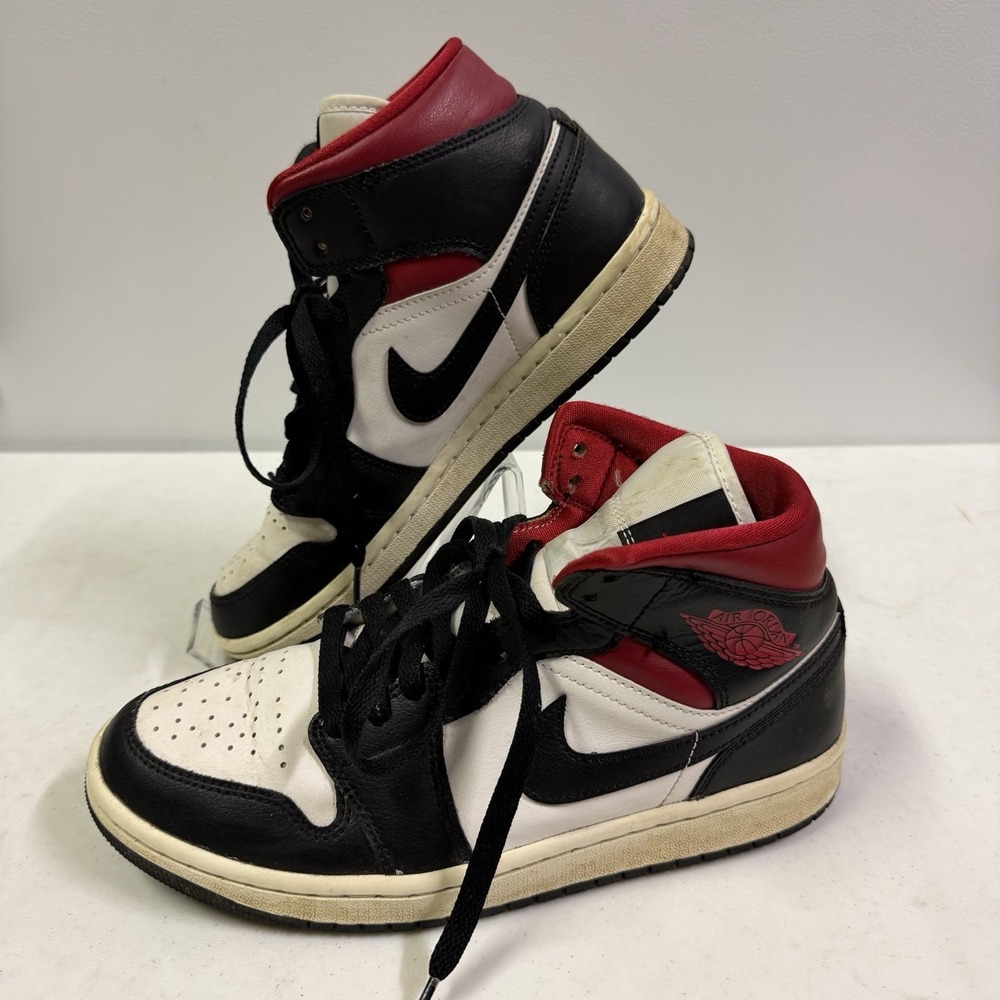 Nike Womens Air Jordan 1 Mid Multicolor Mid Top Lace-Up Sneaker Shoes Size 8.5